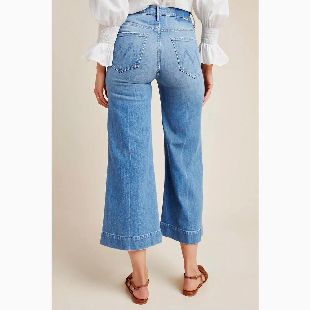 Mother SUPERIOR 25 The Swooner Roller Yoke Front Crop Wide Leg Post No Bills - Picture 6 of 16